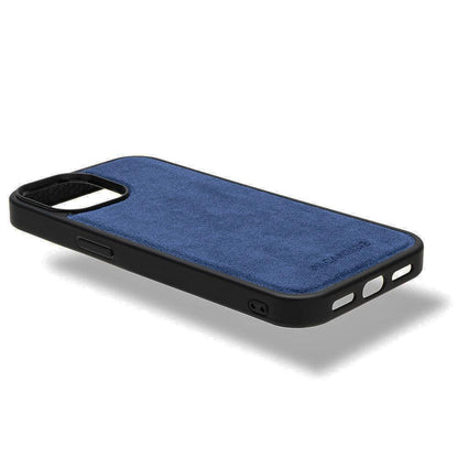 iphone 15 alcantara back cover - Ocean Blue