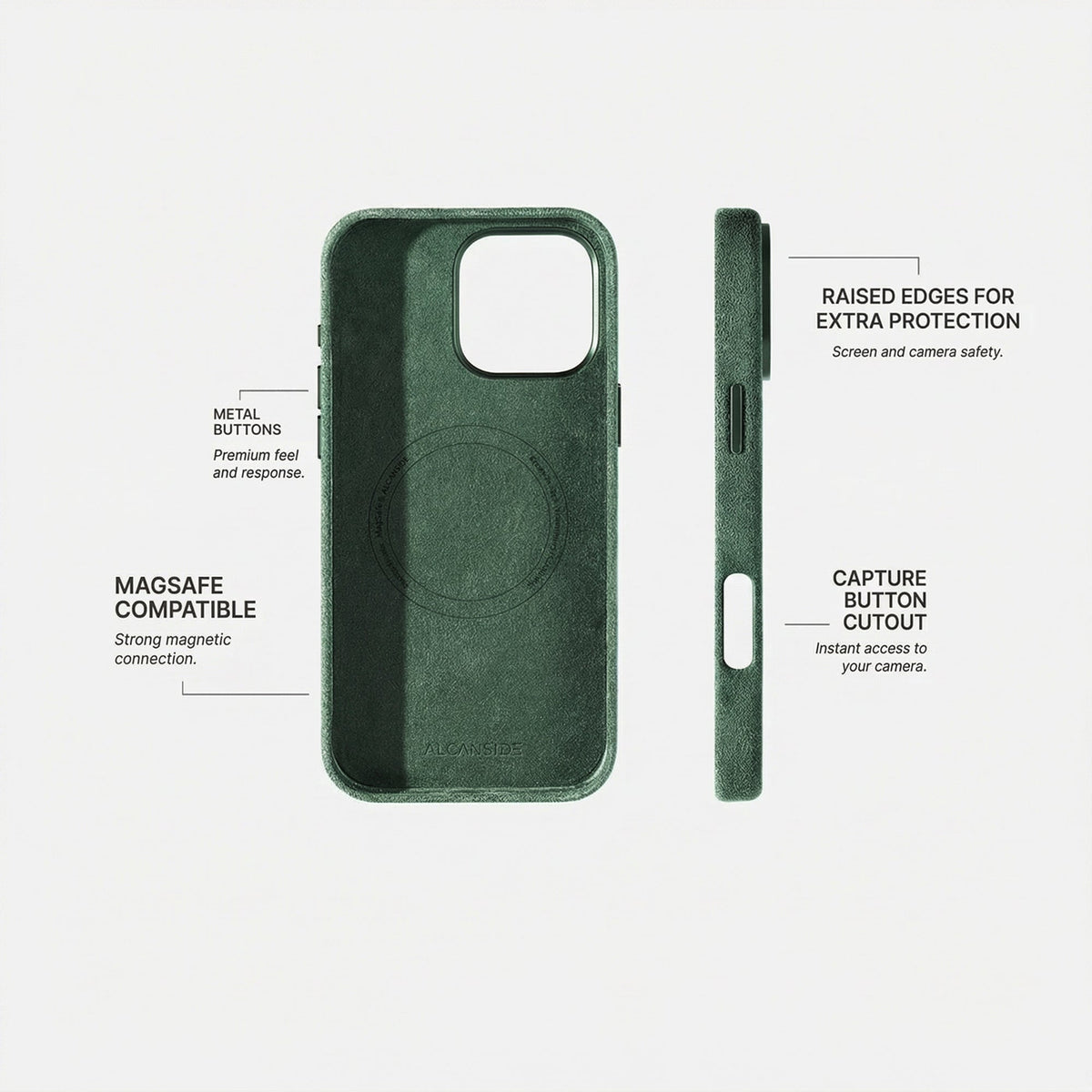 iPhone 16 Pro Max - Alcantara Case - Midnight Green