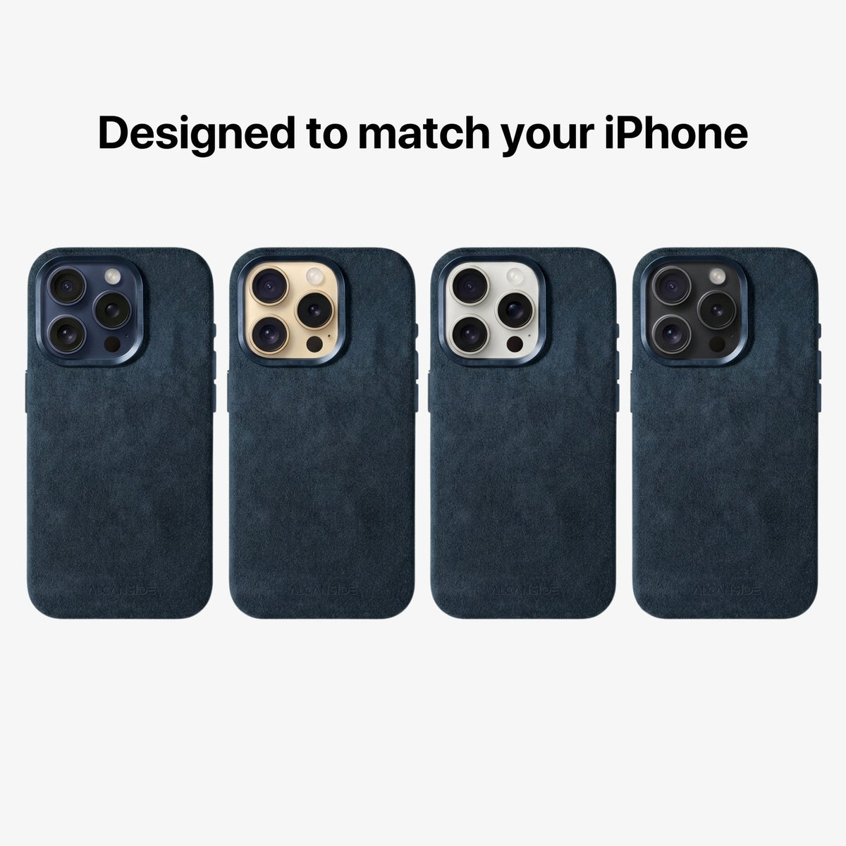 iPhone 15 Pro - Alcantara Case - Navy Blue