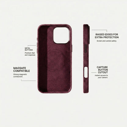 iPhone 16 Pro - Alcantara Case - Wine Red