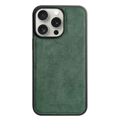 iphone 16 pro alcantara back cover - Midnight Green
