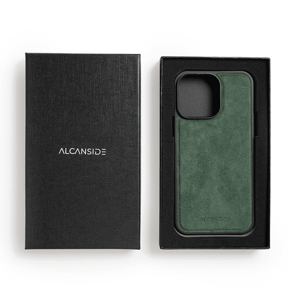 iphone 16 pro max alcantara back cover - Midnight Green