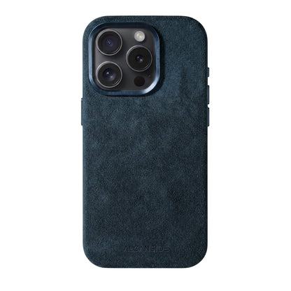 iphone alcantara case - Navy Blue