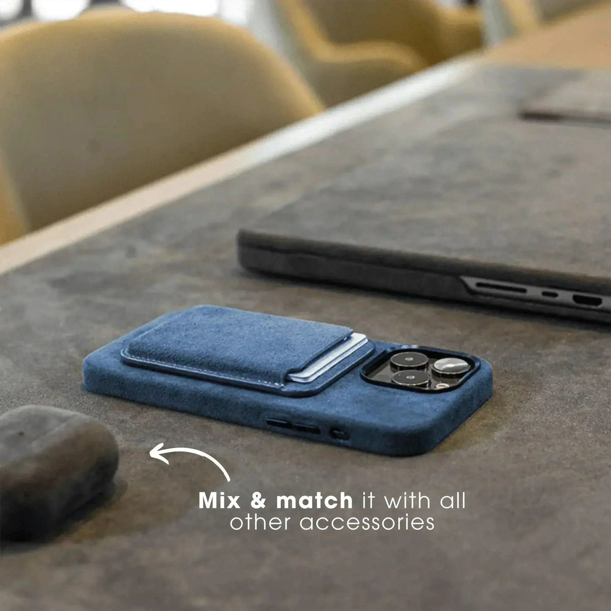 iPhone 16 Plus - Alcantara Case - Ocean blue