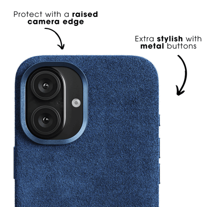 iPhone 16e - Alcantara Case - Ocean Blue