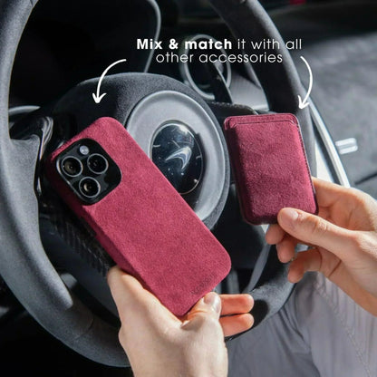 iPhone 16e - Alcantara Case - Wine Red