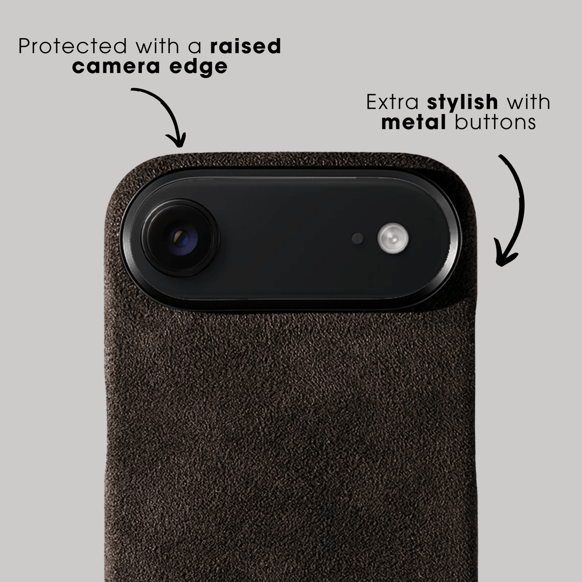 iPhone Alcantara Case - Chocolate Brown