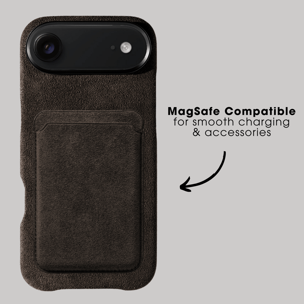iPhone Alcantara Case - Chocolate Brown