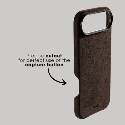 iphone alcantara case - Chocolate Brown
