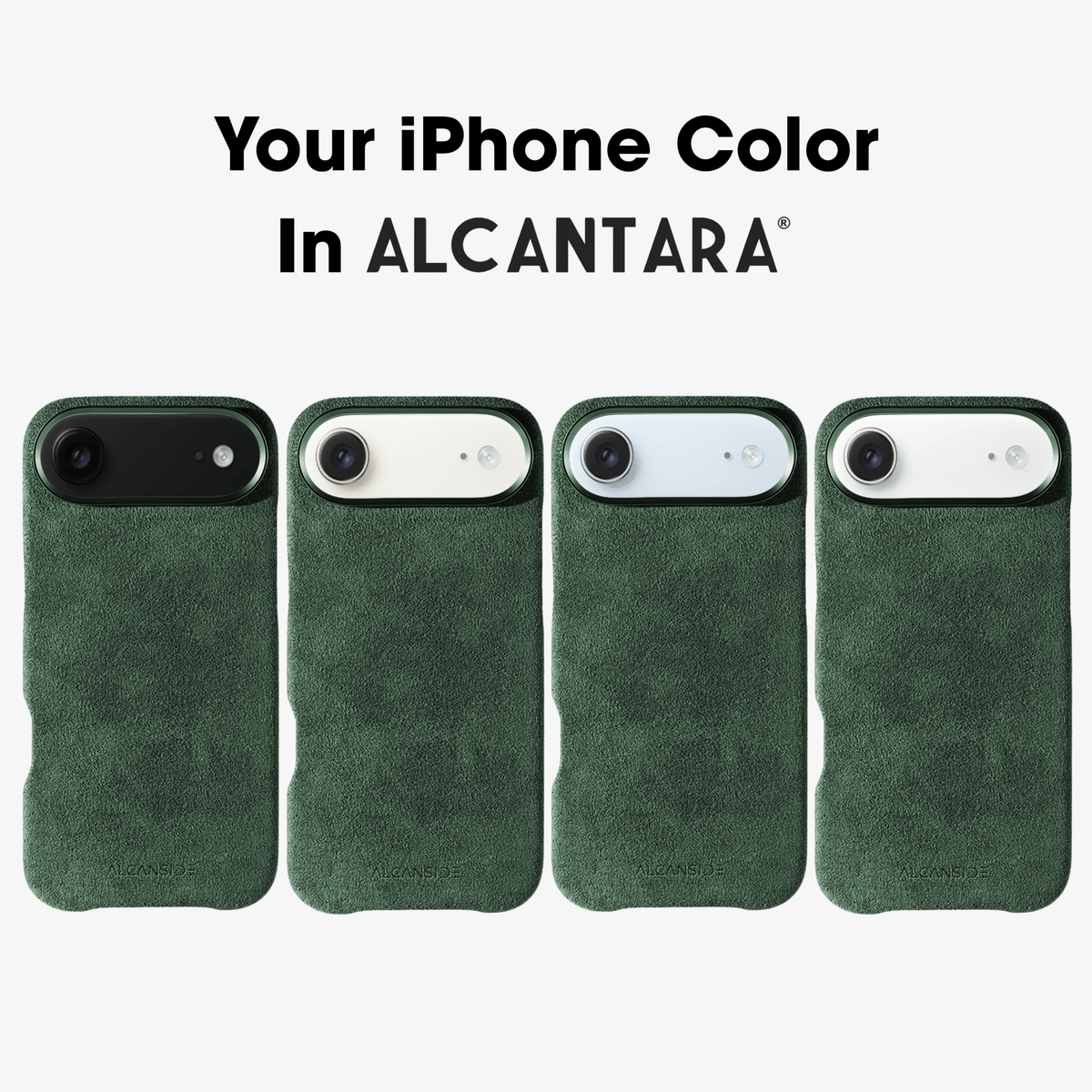 iPhone Alcantara Case - Midnight Green