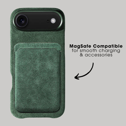 iphone alcantara case - Midnight Green