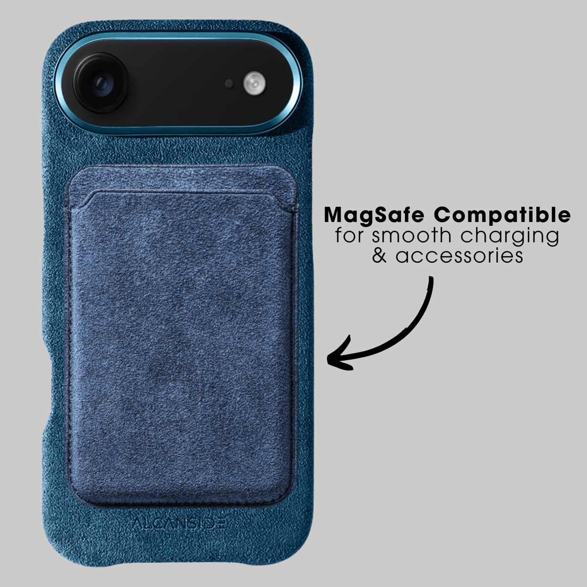 iPhone Alcantara Case - Ocean Blue