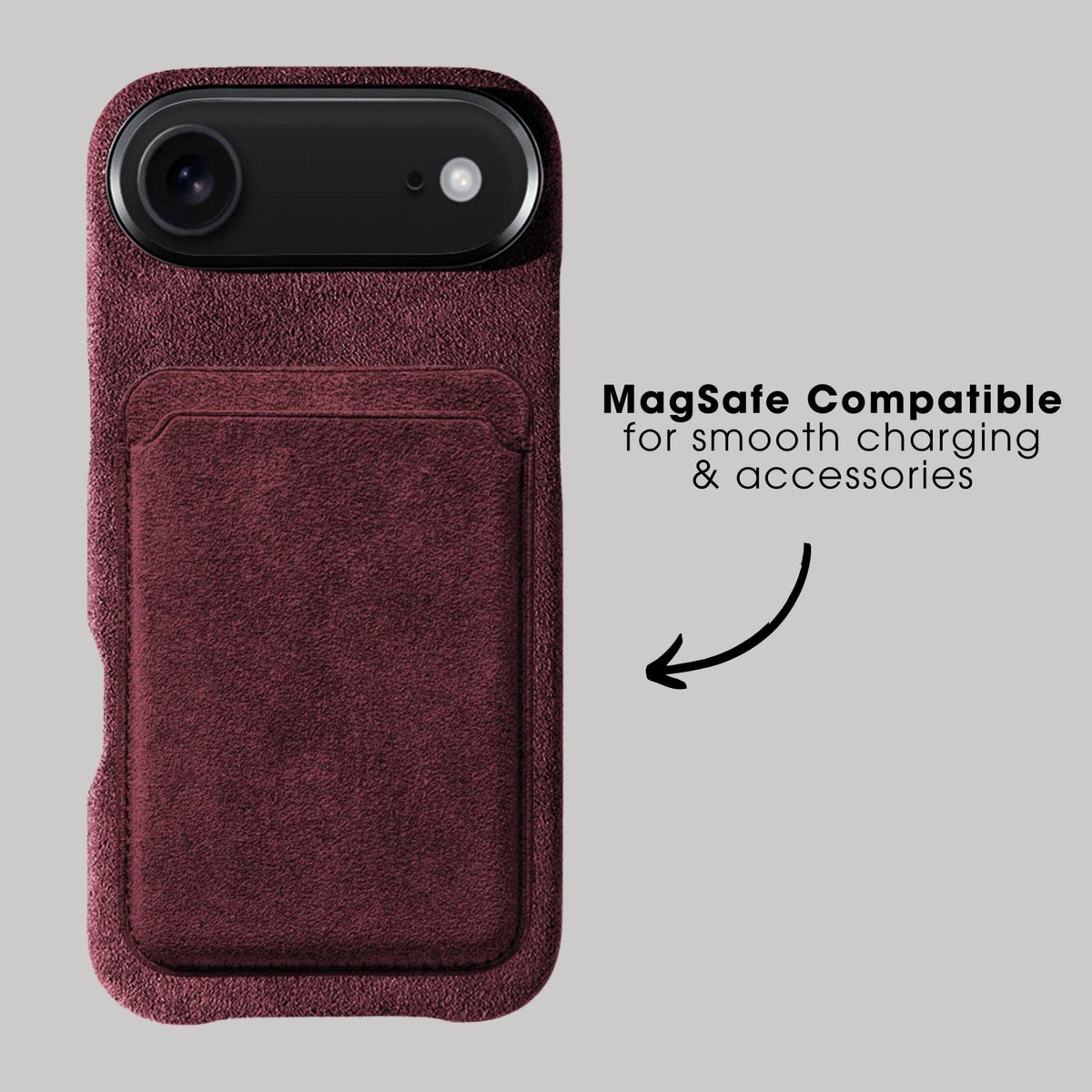 iPhone Alcantara Case - Wine Red