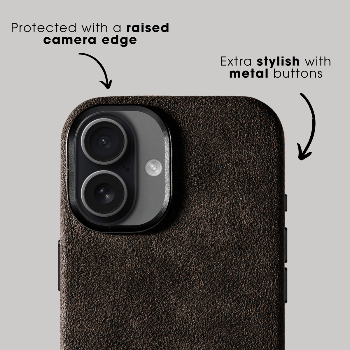 iPhone Alcantara Case - Chocolate Brown