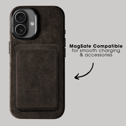 iphone alcantara case - Chocolate Brown