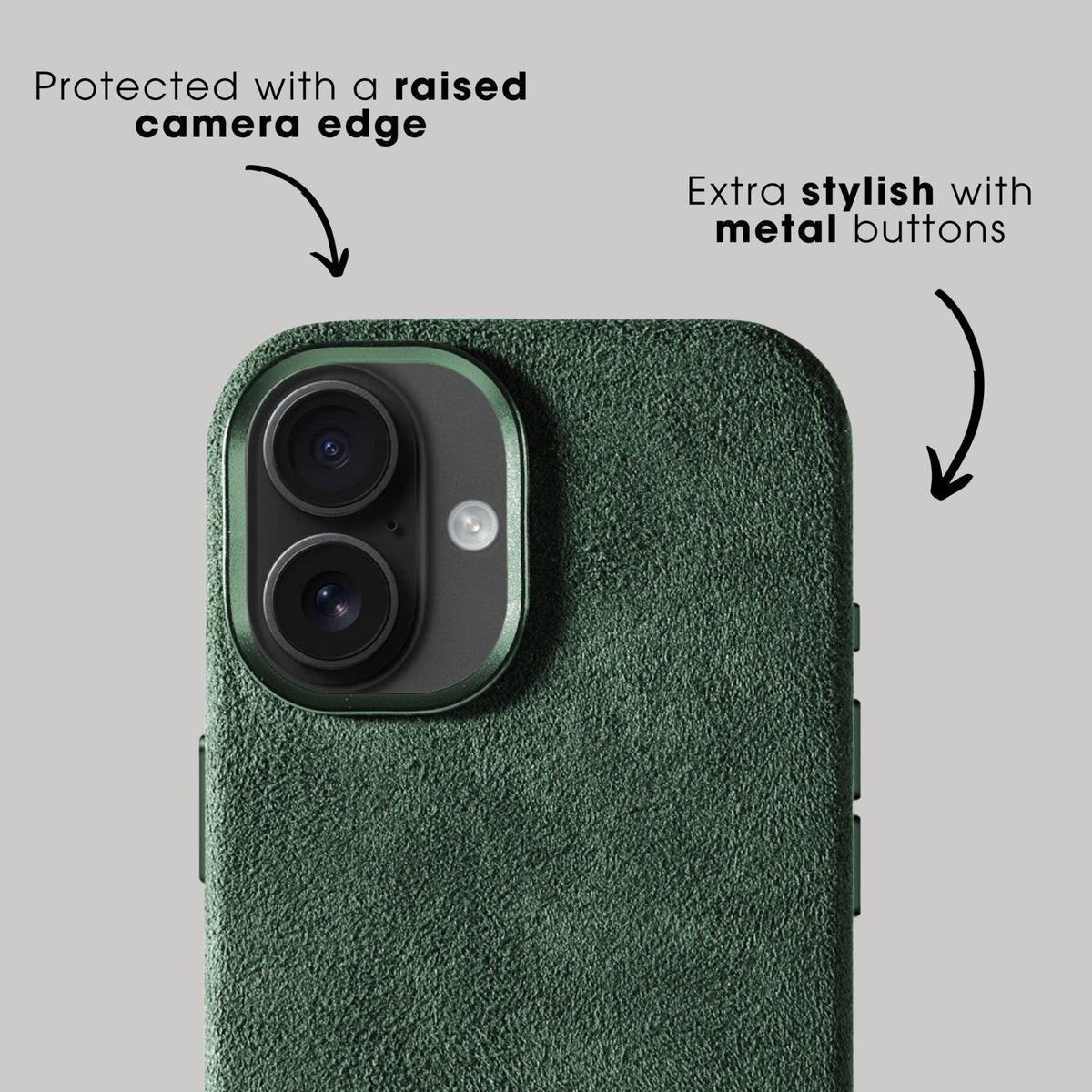 iPhone Alcantara Case - Midnight Green