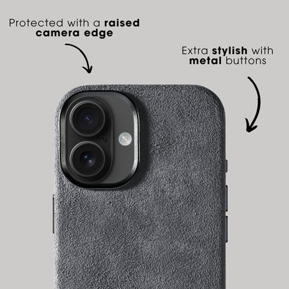 iphone alcantara case - Nardo Gray