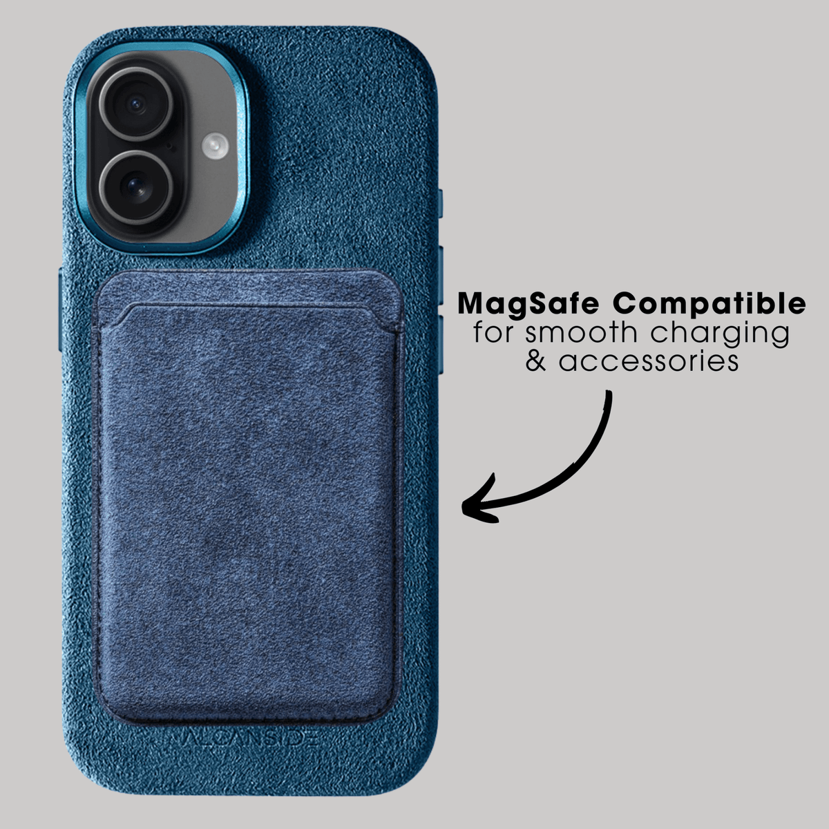 iPhone Alcantara Case - Ocean Blue