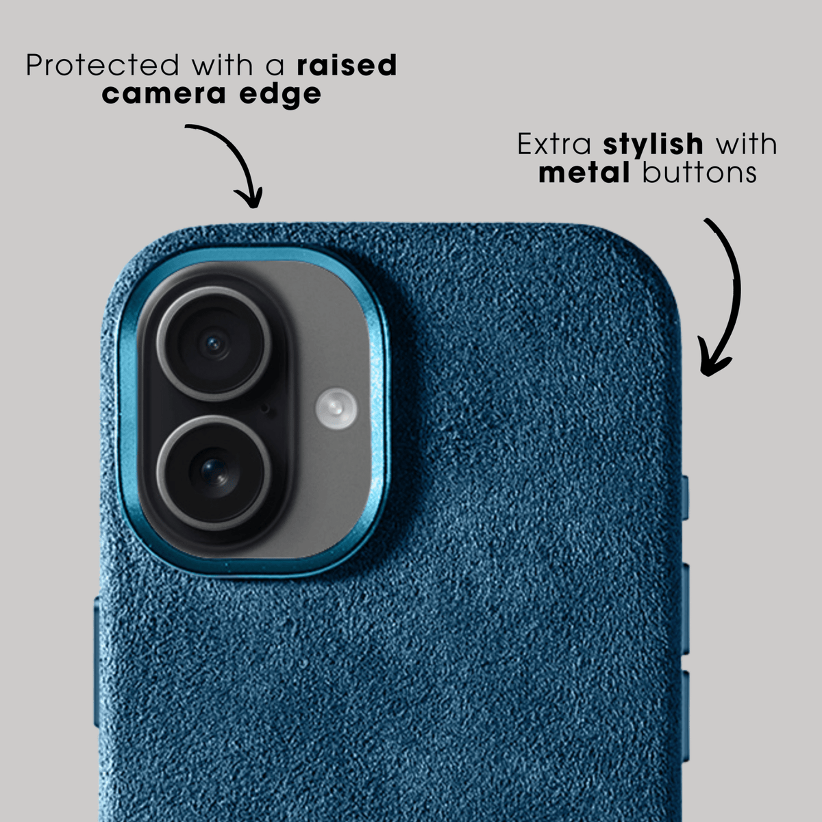 iPhone Alcantara Case - Ocean Blue