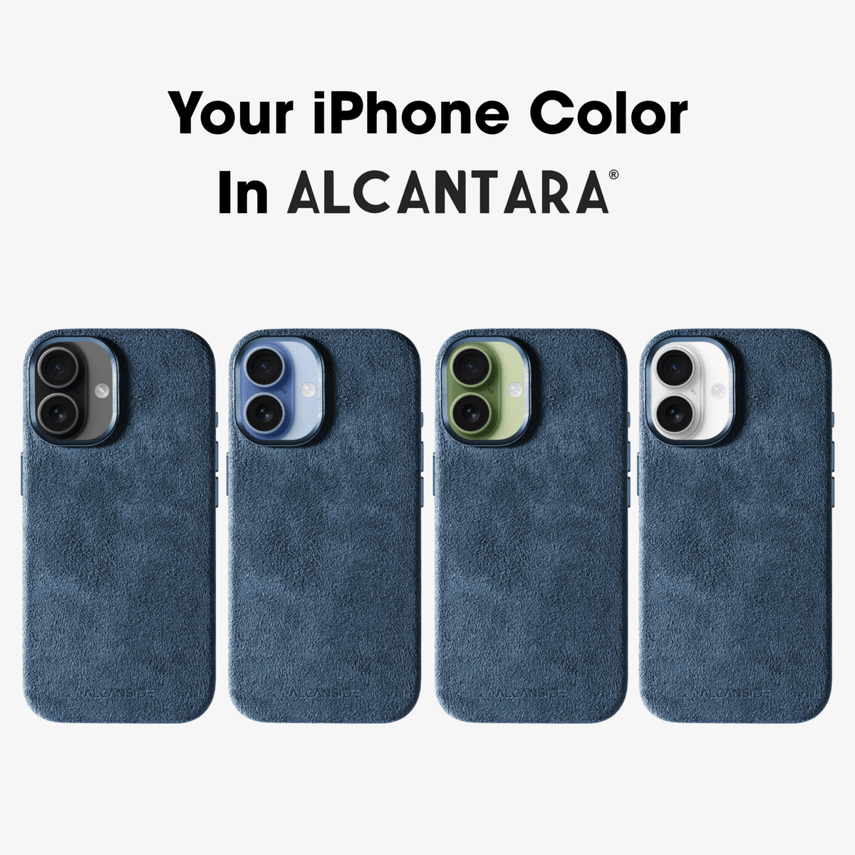 iPhone Alcantara Case - Ocean Blue