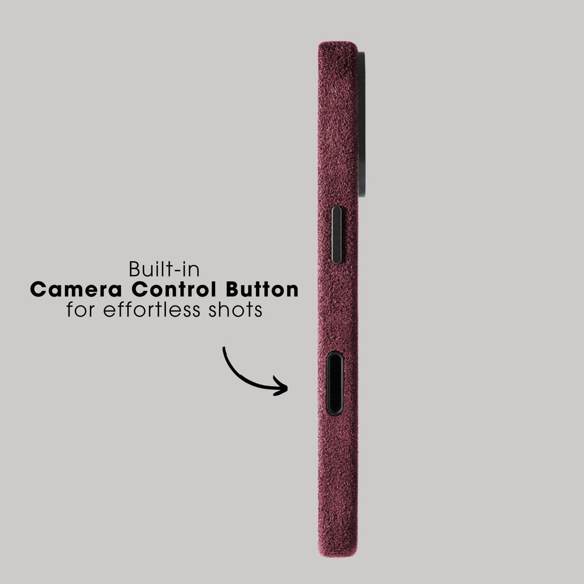 iPhone Alcantara Case - Wine Red
