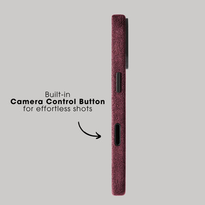 iphone alcantara case - Wine Red