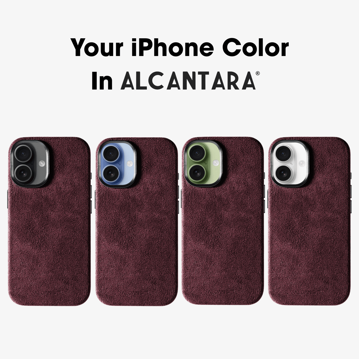 iPhone Alcantara Case - Wine Red