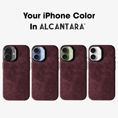 iphone alcantara case - Wine Red