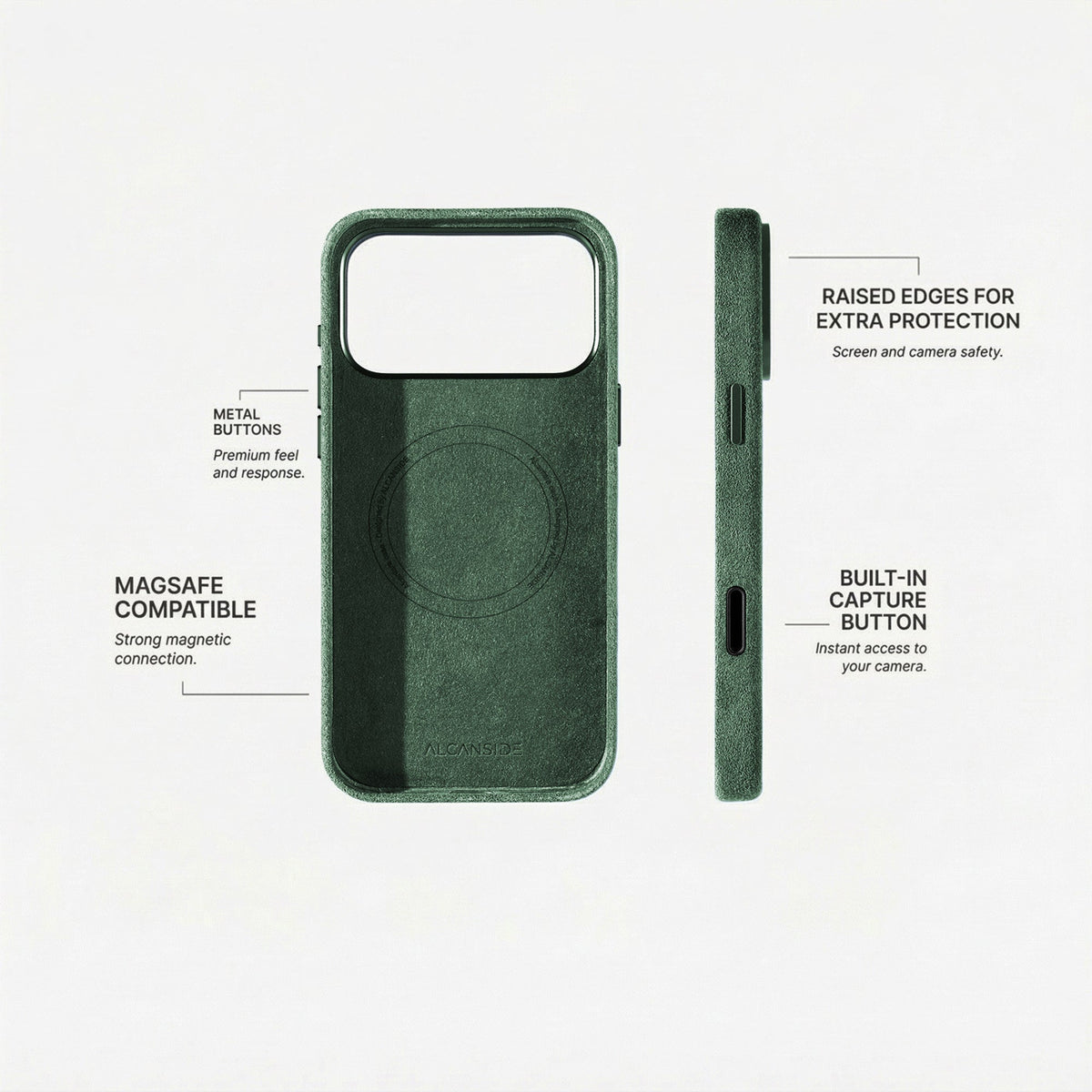 iPhone 17 Pro - Alcantara Case - Midnight Green