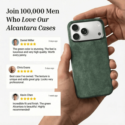 iphone alcantara case - Midnight Green