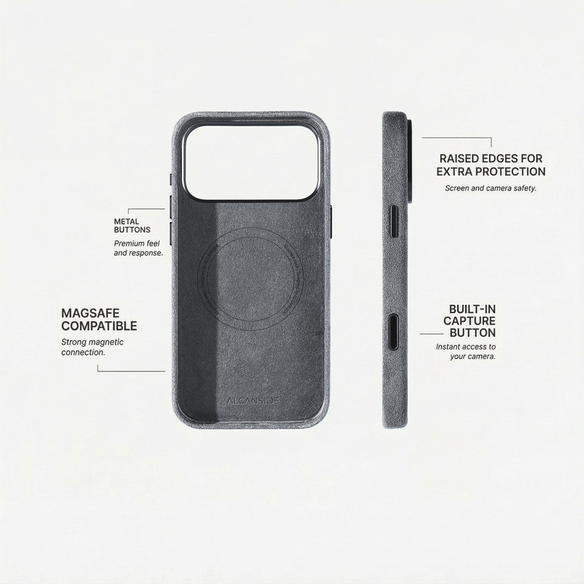 iPhone 18 Pro - Alcantara Case - Nardo Gray