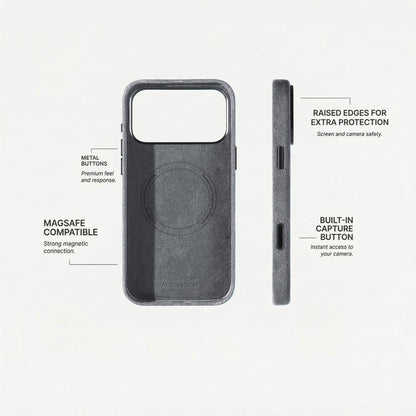 iphone 18 pro alcantara case - Nardo Gray