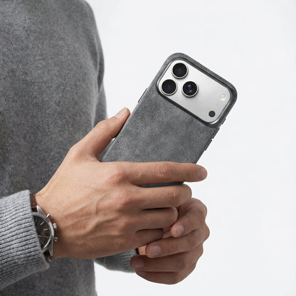 iphone alcantara case - Nardo Gray