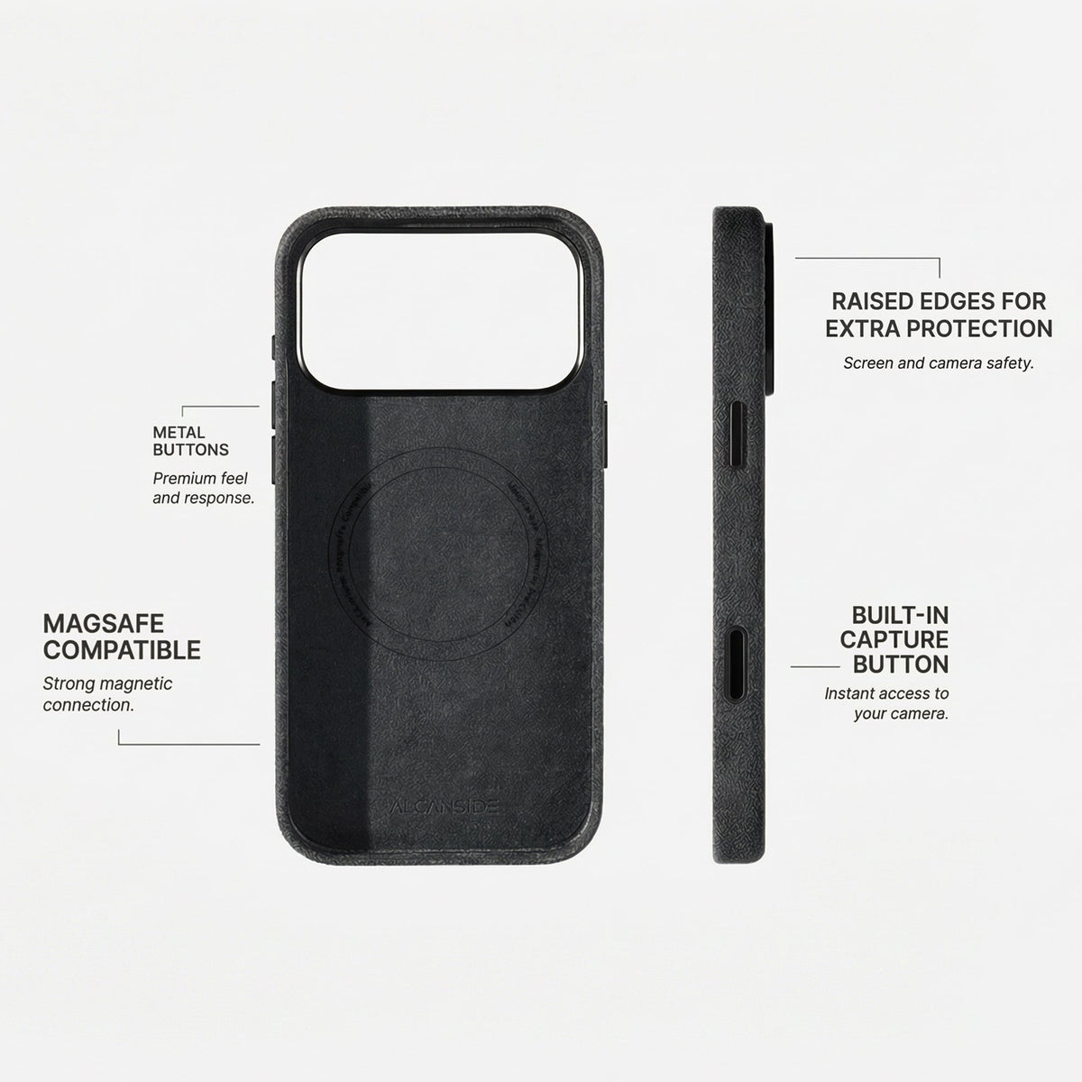 iPhone 17 Pro Max - Alcantara Case - Space Grey
