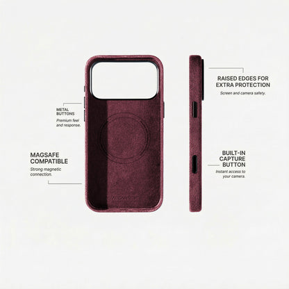 iPhone 17 Pro - Alcantara Case - Wine Red