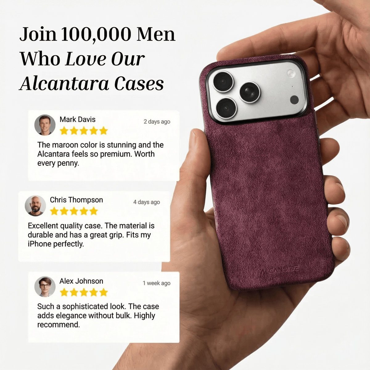 iPhone 17 Pro - Alcantara Case - Wine Red