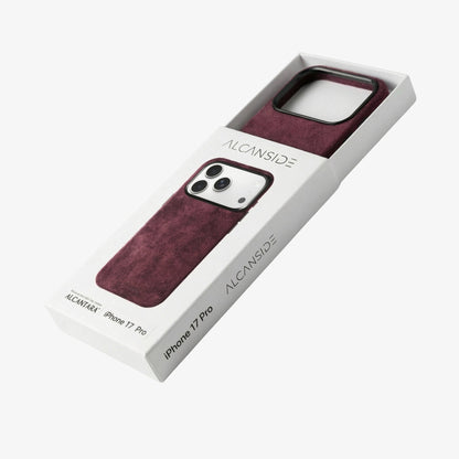 iphone alcantara case - Wine Red