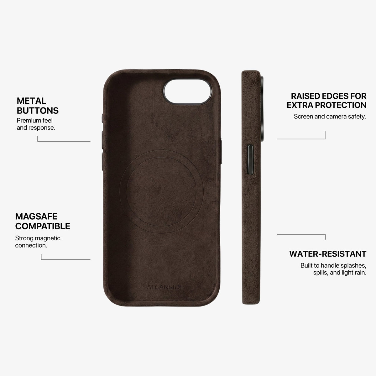 iPhone 17e - Alcantara Case - Chocolate Brown