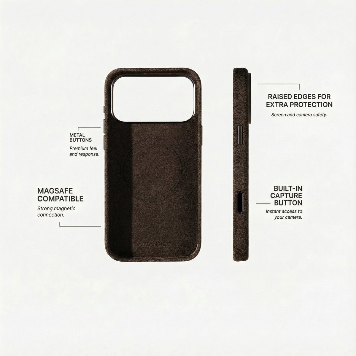 iPhone 18 Pro - Alcantara Case - Chocolate Brown
