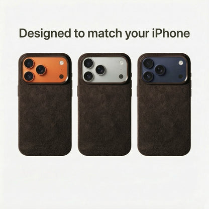 iphone alcantara case - Chocolate Brown