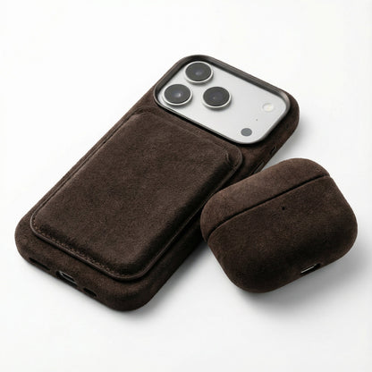 iphone alcantara case - Chocolate Brown