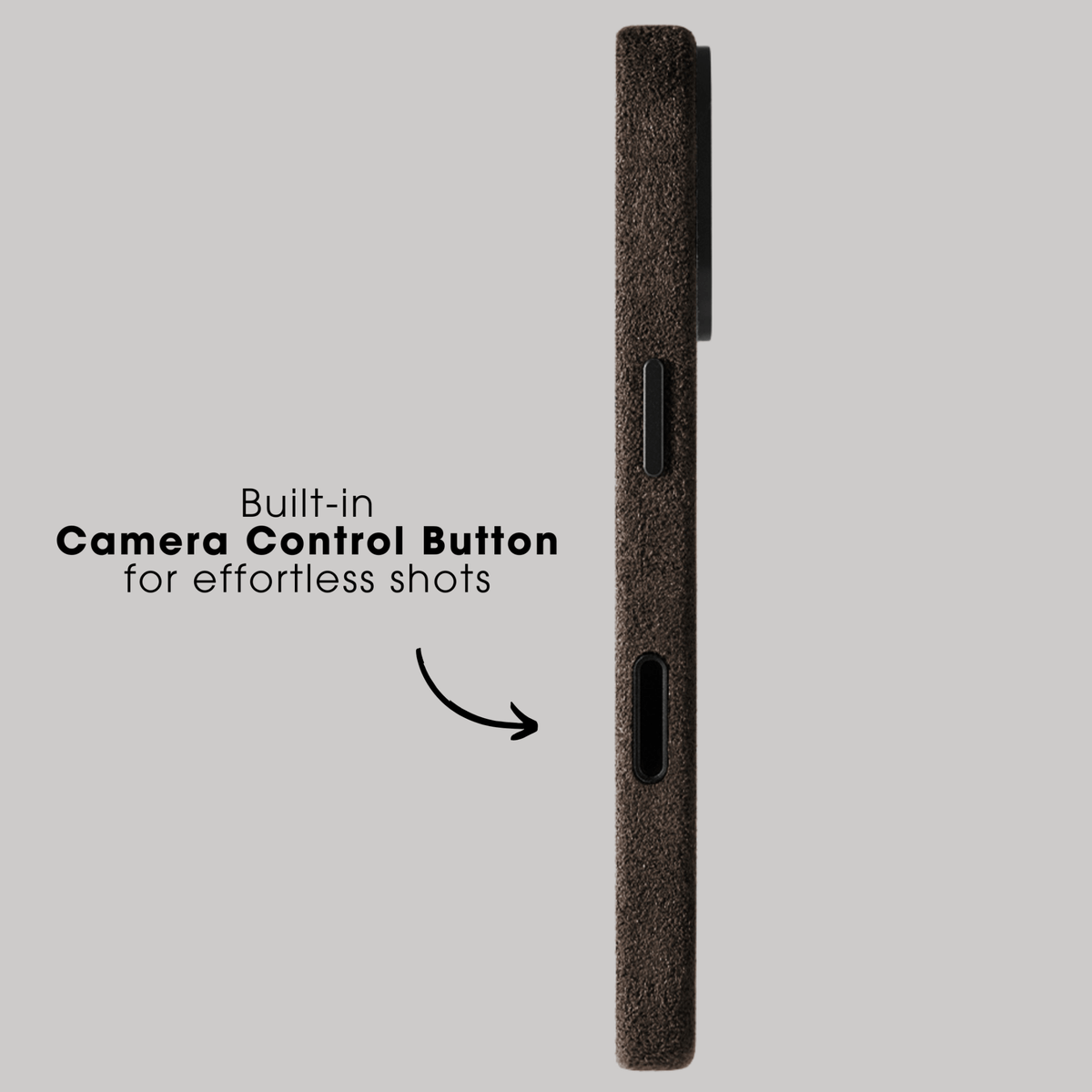 iPhone Alcantara Case - Chocolate Brown