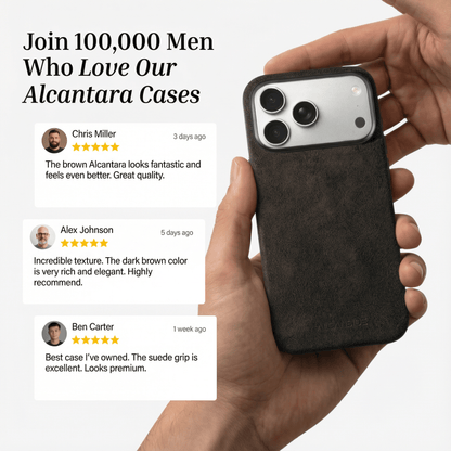 iphone alcantara case - Chocolate Brown