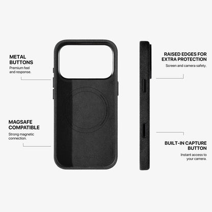 iphone 18 pro alcantara case - Deep Black