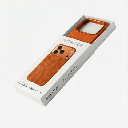 iphone alcantara case - Orange