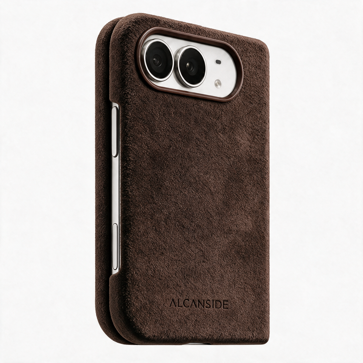 iPhone Duo - Alcantara Case - Chocolate Brown