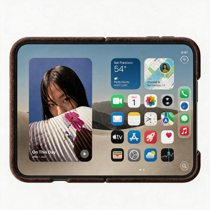 iPhone Duo - Alcantara Case - Chocolate Brown