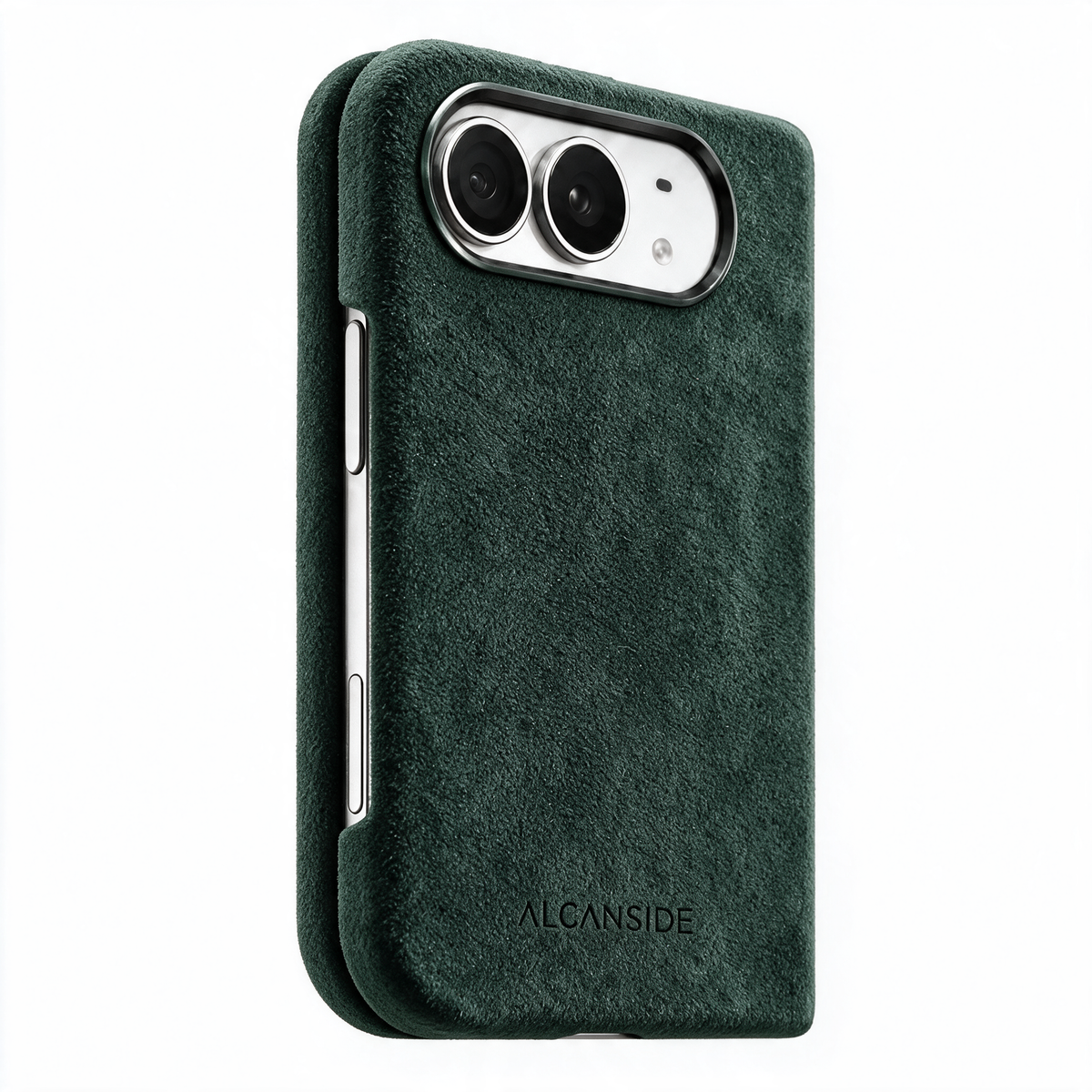 iPhone Duo - Alcantara Case - Midnight Green