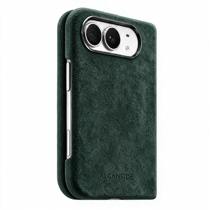 iPhone Duo - Alcantara Case - Midnight Green