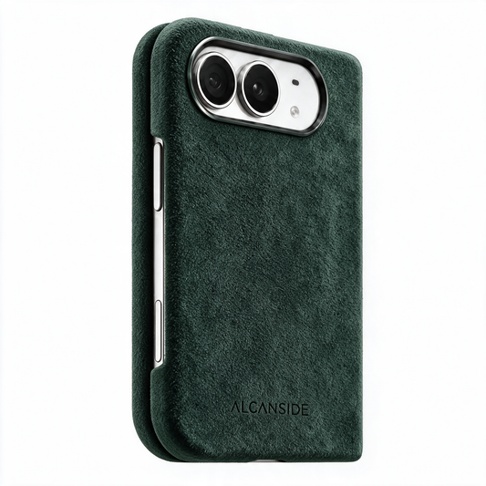 iPhone Duo - Alcantara Case - Midnight Green